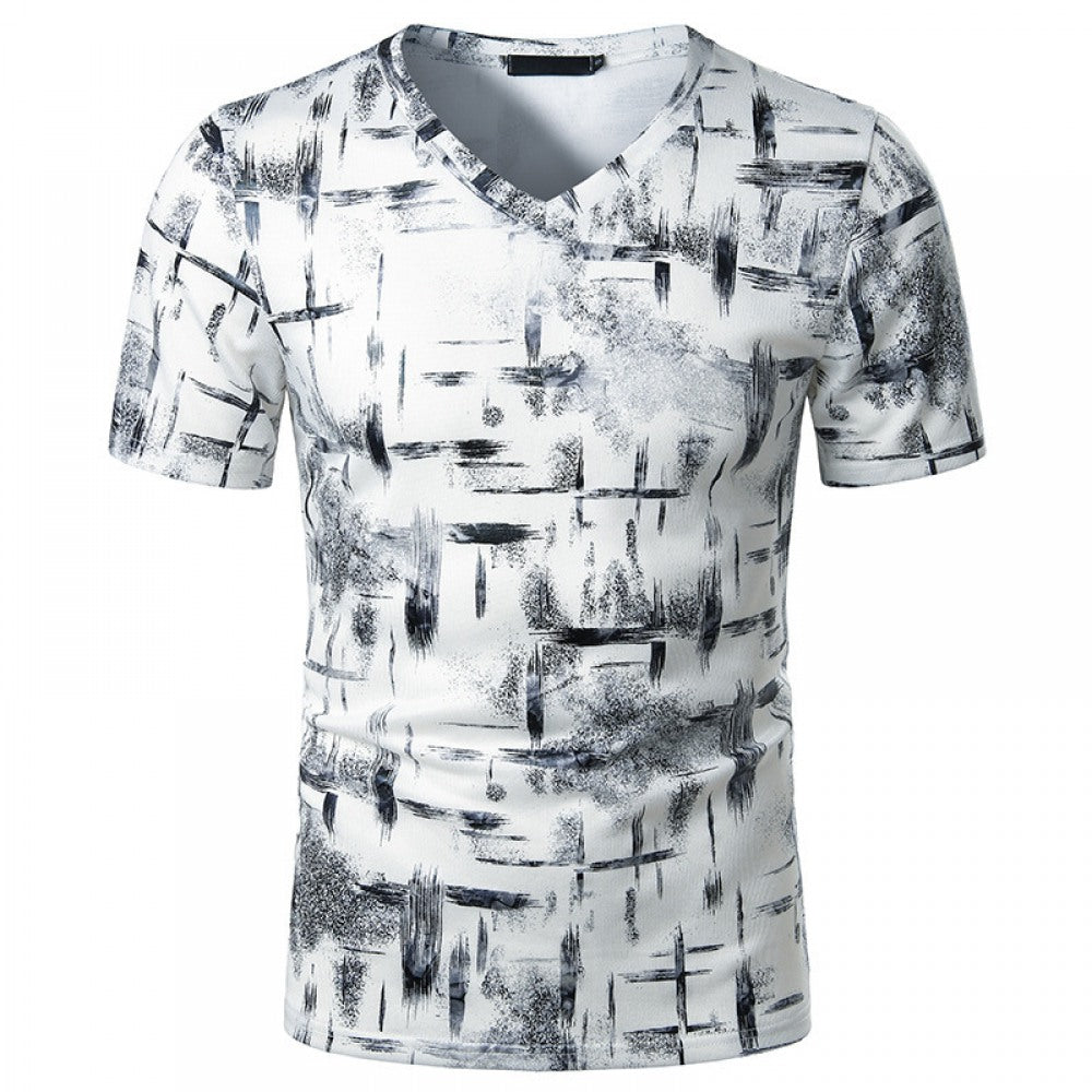 Men's Fashion Casual V-Neck Short-Sleeved T-Shirt