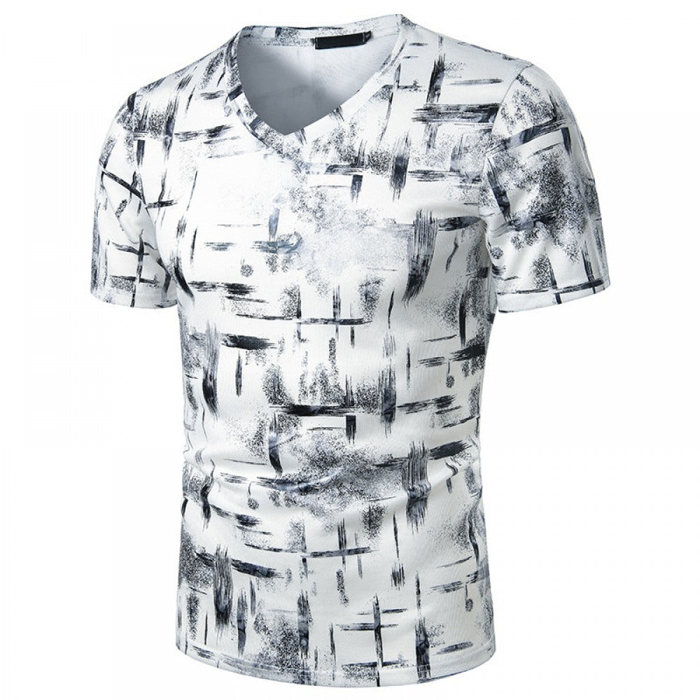 Men's Fashion Casual V-Neck Short-Sleeved T-Shirt