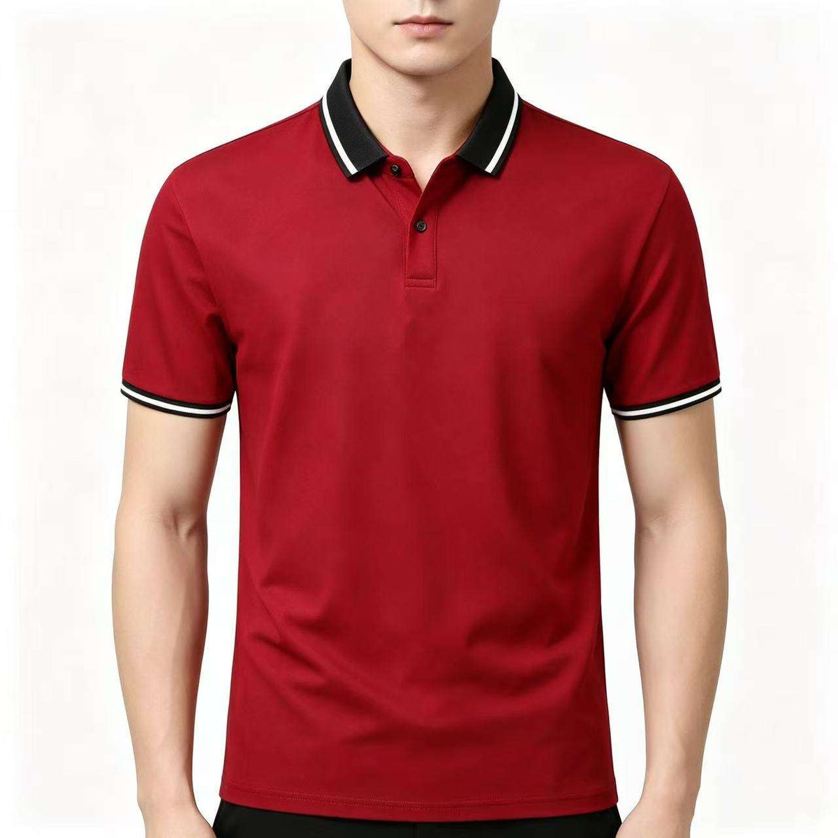 Men's Durable Solid Color Casual Polo Shirt