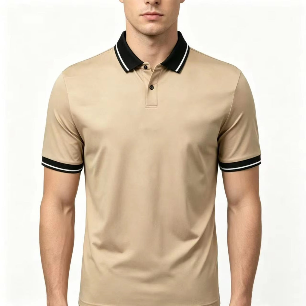 Men's Durable Solid Color Casual Polo Shirt