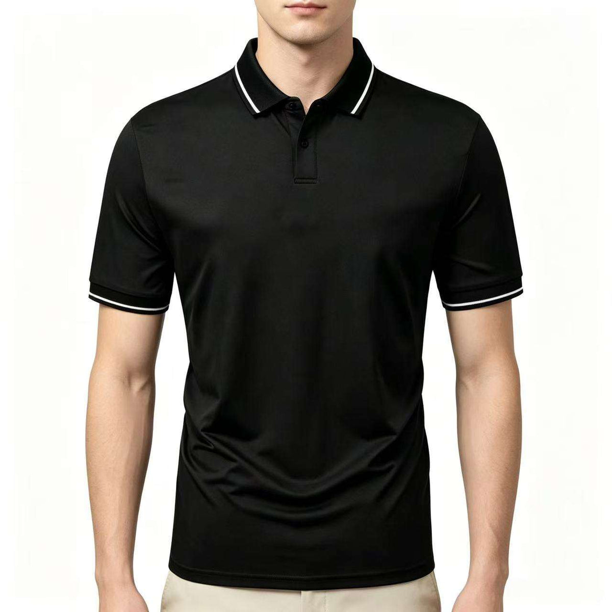 Men's Durable Solid Color Casual Polo Shirt
