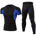 Men's Casual Fitness Quick-Drying Short-Sleeved Training Stretch Tights Suit