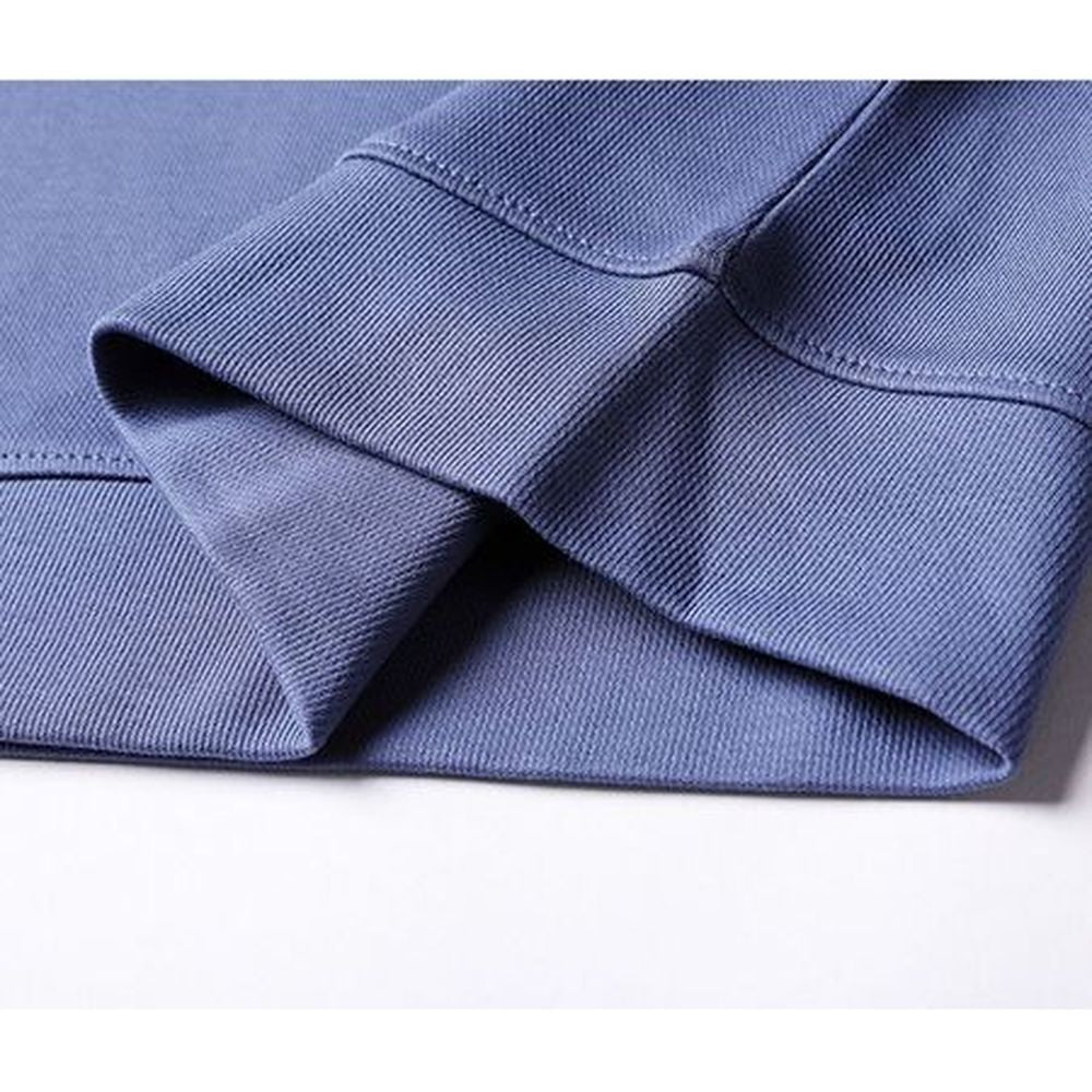 Men's Long-Sleeved  Stand Collar Solid Color Sweatshirt